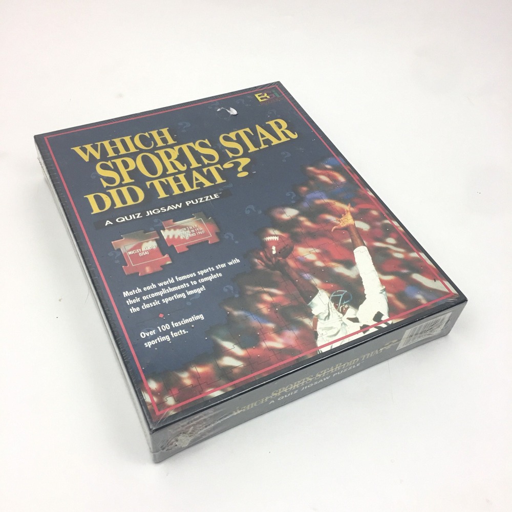 Vintage Which Sports Star‎ Did That Quiz Jigsaw Puzzle Board Game Buffalo Games